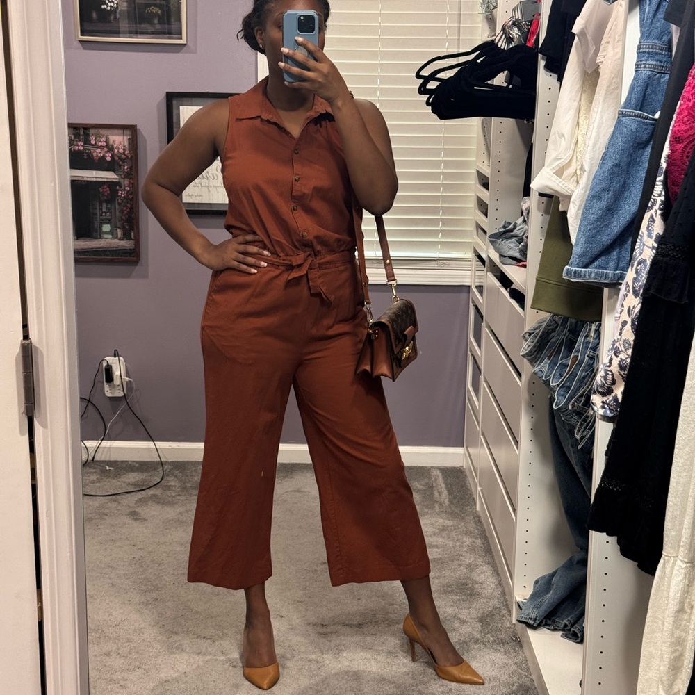 Ann Taylor Terracotta Jumpsuit